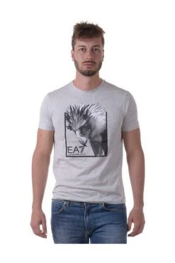 Emporio Armani EA7 Shirts T-Shirt Gray -Goedkope Emporio Armani EA7 winkel 04195d216bf41e16a99829fd9d97854f