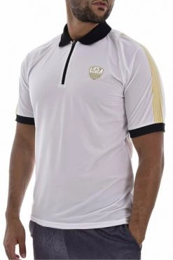 Emporio Armani EA7 Polo's Polo De Sport Through Logo Patch White