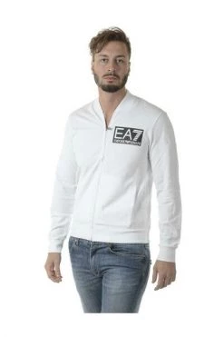 Emporio Armani EA7 Bomber Jackets Jacket White -Goedkope Emporio Armani EA7 winkel 100d3bf12f0228974bad501200b90735