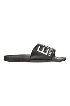 Emporio Armani EA7 Men Slippers Sandals Rubber Black