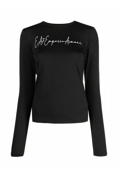 Emporio Armani EA7 T-shirts Long Sleeve Tops Black 3 Emporio Armani EA7 T-shirts Long Sleeve Tops Black