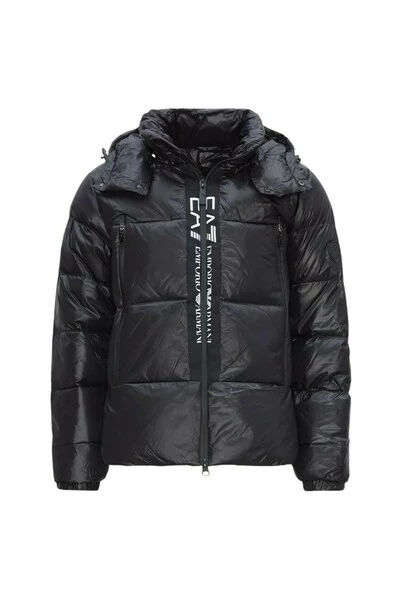 Emporio Armani EA7 Gewatteerde Jassen Down Jacket With Logo Black 3 Emporio Armani EA7 Gewatteerde Jassen Down Jacket With Logo Black