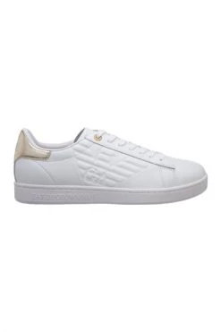 Emporio Armani EA7 Men Leather Sneakers White -Goedkope Emporio Armani EA7 winkel 181a59d0678ef1f105a56823d27d3d5e