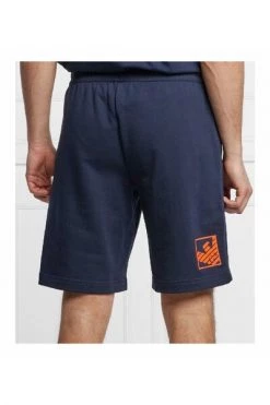 Emporio Armani EA7 Korte Broeken Shorts Blue