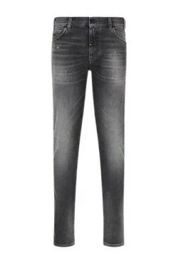 Emporio Armani EA7 Slim Fit Jeans Denim 5 Pockets Pant Nero Gray