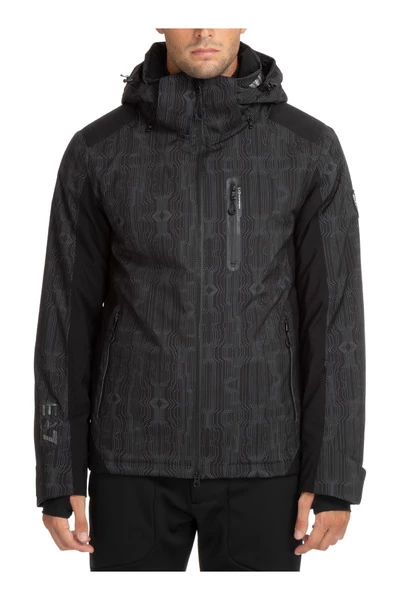 Emporio Armani EA7 Winterjassen Men's Ski Jacket Winter Stratum 7 Black 6 Emporio Armani EA7 Winterjassen Men's Ski Jacket Winter Stratum 7 Black - Afbeelding 4