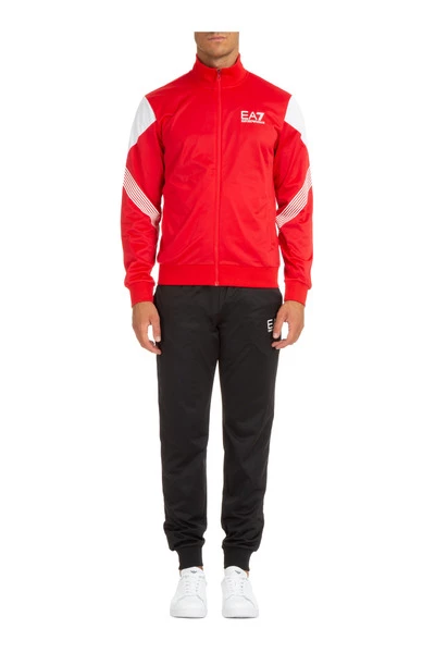 Emporio Armani EA7 Trainingspakken Tracksuit Pants With Sweatshirt Fashion 7 Lines Red 4 Emporio Armani EA7 Trainingspakken Tracksuit Pants With Sweatshirt Fashion 7 Lines Red - Afbeelding 2