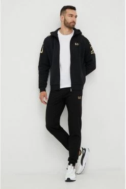 Emporio Armani EA7 Hoodies & Sweatvesten Zip-throughs Black -Goedkope Emporio Armani EA7 winkel 2de1a035974460eda980383c6533c05b