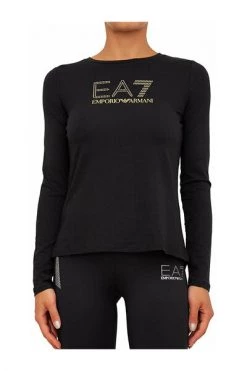 Emporio Armani EA7 T-shirts Long Sleeve Tops Black -Goedkope Emporio Armani EA7 winkel 3efe81c87ac57eb4a19f5d3d02cd8b0e