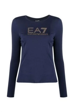 Emporio Armani EA7 T-shirts Long Sleeve Tops Blue