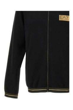 Emporio Armani EA7 Hoodies & Sweatvesten Zip-throughs Black -Goedkope Emporio Armani EA7 winkel 49a28125678b44b965a1d09790b20c5b