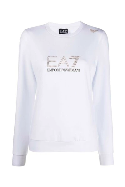 Emporio Armani EA7 Hoodies & Sweatvesten Sweater White 3 Emporio Armani EA7 Hoodies & Sweatvesten Sweater White