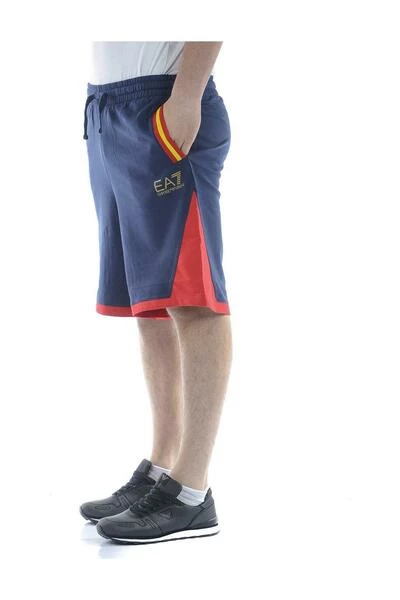 Emporio Armani EA7 Korte Broeken Sweat Shorts Blue 5 Emporio Armani EA7 Korte Broeken Sweat Shorts Blue - Afbeelding 3