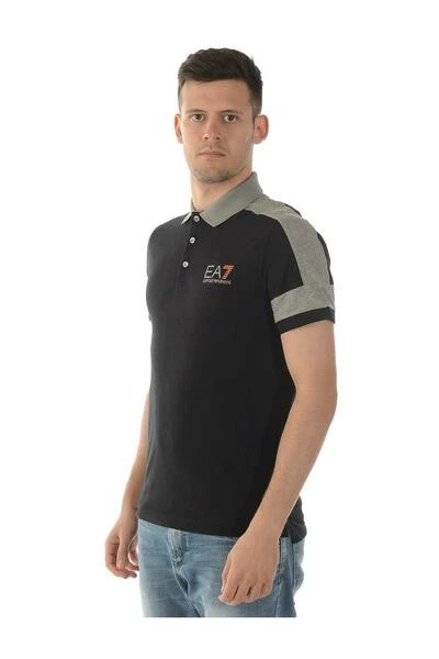 Emporio Armani EA7 Polo's T-Shirt Black 4 Emporio Armani EA7 Polo's T-Shirt Black - Afbeelding 2