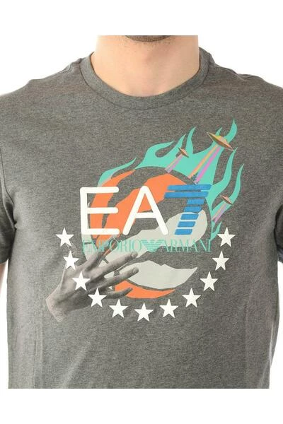 Emporio Armani EA7 Shirts T-shirt Gray 6 Emporio Armani EA7 Shirts T-shirt Gray - Afbeelding 4