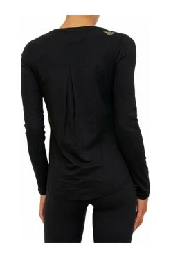 Emporio Armani EA7 T-shirts Long Sleeve Tops Black