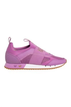 Emporio Armani EA7 Women Shoes Suede Trainers Sneakers Purple -Goedkope Emporio Armani EA7 winkel 54e714b9842a0d0324bb79b3ba072ca8