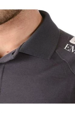 Emporio Armani EA7 Polo's Polo Shirts Gray