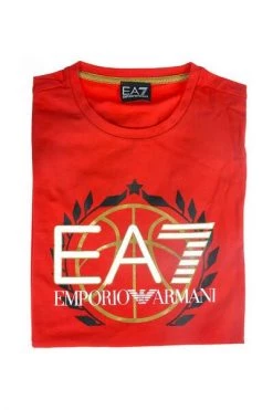 Emporio Armani EA7 Shirts T-shirt Red -Goedkope Emporio Armani EA7 winkel 612fb79c9311dc43df0753bbef635e15