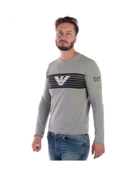 Emporio Armani EA7 Longsleeves T-shirt Gray 8 Emporio Armani EA7 Longsleeves T-shirt Gray - Afbeelding 6