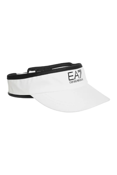 Emporio Armani EA7 Petten Women's Visor Cap Hat Golf Tennis White 4 Emporio Armani EA7 Petten Women's Visor Cap Hat Golf Tennis White - Afbeelding 3