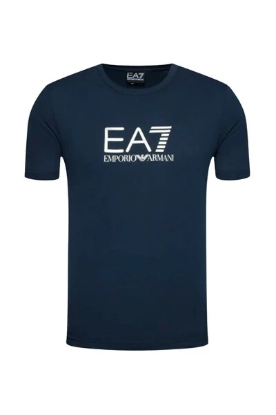 Emporio Armani EA7 Shirts Logo T Shirt Blue 5 Emporio Armani EA7 Shirts Logo T Shirt Blue - Afbeelding 3