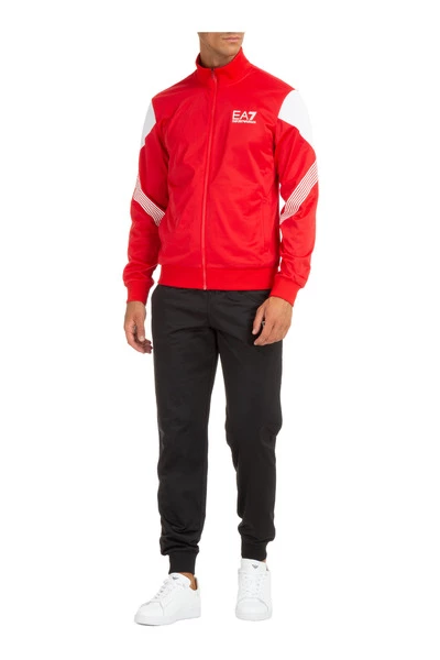 Emporio Armani EA7 Trainingspakken Tracksuit Pants With Sweatshirt Fashion 7 Lines Red 5 Emporio Armani EA7 Trainingspakken Tracksuit Pants With Sweatshirt Fashion 7 Lines Red - Afbeelding 3