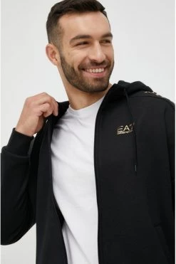 Emporio Armani EA7 Hoodies & Sweatvesten Zip-throughs Black -Goedkope Emporio Armani EA7 winkel 717519d0607f496e8b2500d994b60b1b
