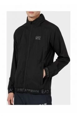 Emporio Armani EA7 Bomber Jackets Net Logo Bomber Jacket Black