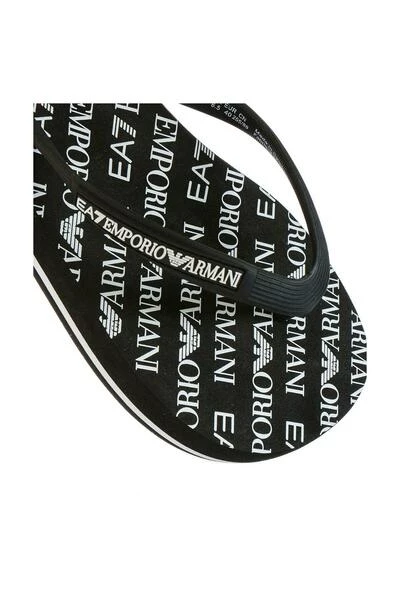 Emporio Armani EA7 Slippers Flip Flops Black 4 Emporio Armani EA7 Slippers Flip Flops Black - Afbeelding 2