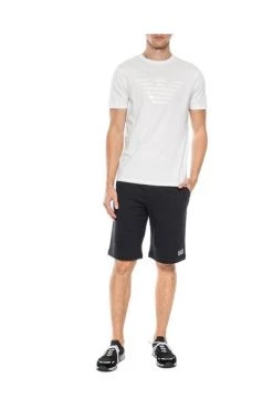 Emporio Armani EA7 Korte Broeken Sweat Shorts With Logo Black