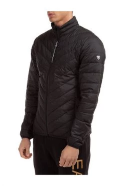 Emporio Armani EA7 Gewatteerde Jassen Piumino Giubbotto Giubbino Uomo Black