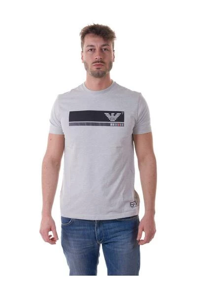 Emporio Armani EA7 Shirts T-Shirt Gray 3 Emporio Armani EA7 Shirts T-Shirt Gray