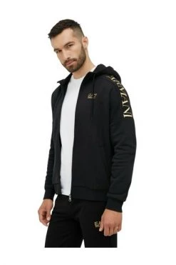 Emporio Armani EA7 Hoodies & Sweatvesten Zip-throughs Black -Goedkope Emporio Armani EA7 winkel 97d6eba8f4c658dec658e5482fe6f3f1