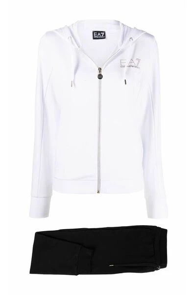 Emporio Armani EA7 Trainingspakken Tracksuit White 3 Emporio Armani EA7 Trainingspakken Tracksuit White