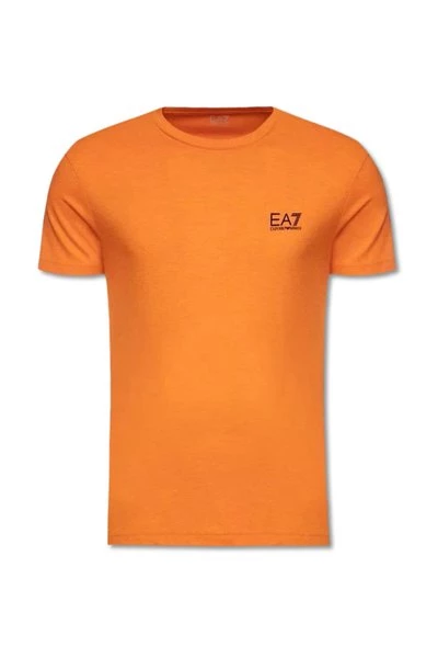 Emporio Armani EA7 Shirts Logo T-shirt Orange 3 Emporio Armani EA7 Shirts Logo T-shirt Orange