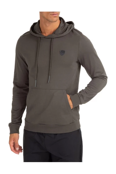 Emporio Armani EA7 Hoodies & Sweatvesten Men's Hoodie Sweatshirt Sweat Gray 6 Emporio Armani EA7 Hoodies & Sweatvesten Men's Hoodie Sweatshirt Sweat Gray - Afbeelding 4
