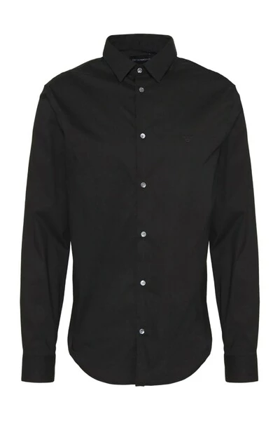 Emporio Armani EA7 Zakelijke Overhemden Formal Shirts Black 4 Emporio Armani EA7 Zakelijke Overhemden Formal Shirts Black - Afbeelding 2
