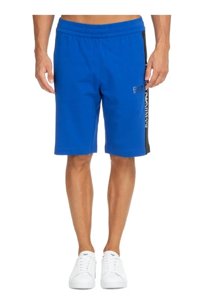 Emporio Armani EA7 Korte Broeken Men's Shorts Bermuda Blue 4 Emporio Armani EA7 Korte Broeken Men's Shorts Bermuda Blue - Afbeelding 2
