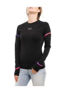 Emporio Armani EA7 Sportshirts SWEATSHIRT Black