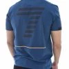 Emporio Armani EA7 Shirts Logo Stretch T -shirt Blue