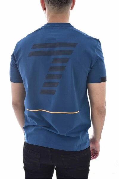 Emporio Armani EA7 Shirts Logo Stretch T -shirt Blue 3 Emporio Armani EA7 Shirts Logo Stretch T -shirt Blue