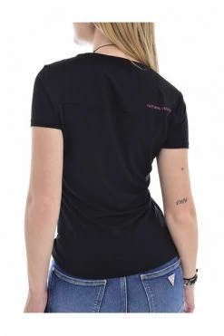 Emporio Armani EA7 T-shirts Logo Stretch T -shirt Black