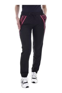 Emporio Armani EA7 Sweatpants Pantalon Jogger à Logo Printé Black