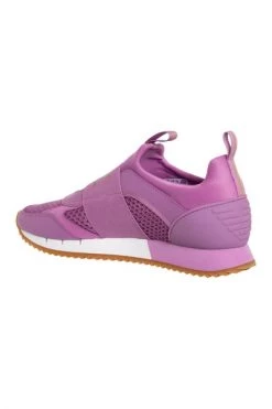 Emporio Armani EA7 Women Shoes Suede Trainers Sneakers Purple -Goedkope Emporio Armani EA7 winkel b70edb4d246ead24e37be2661d4ee79e