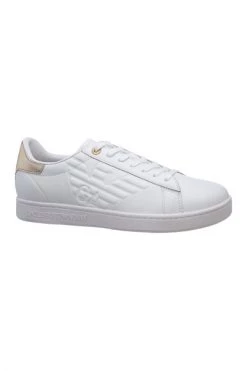 Emporio Armani EA7 Men Leather Sneakers White -Goedkope Emporio Armani EA7 winkel b7c6775c2f65eef795bf6a780d9489b6