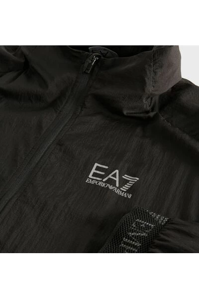 Emporio Armani EA7 Bomber Jackets Net Logo Bomber Jacket Black 5 Emporio Armani EA7 Bomber Jackets Net Logo Bomber Jacket Black - Afbeelding 3