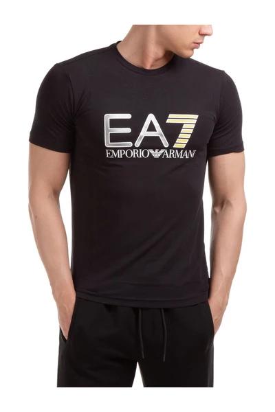 Emporio Armani EA7 Shirts Short Sleeve T-shirt Black 6 Emporio Armani EA7 Shirts Short Sleeve T-shirt Black - Afbeelding 4