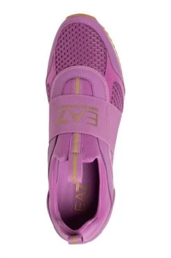 Emporio Armani EA7 Women Shoes Suede Trainers Sneakers Purple -Goedkope Emporio Armani EA7 winkel bafac58c4e82465e30139a8d0018628d