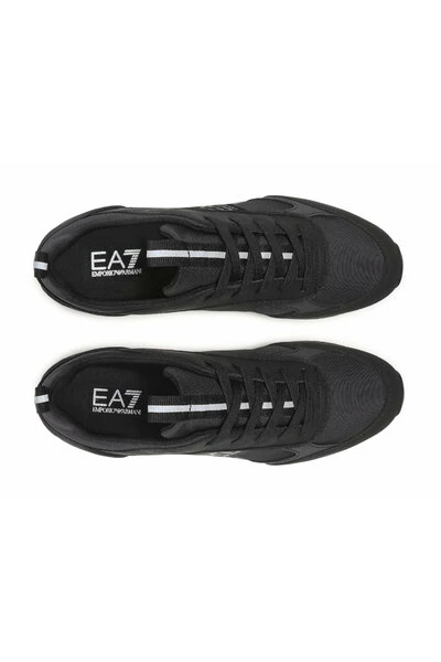 Emporio Armani EA7 Logo-Print Low-Top Sneakers Black 4 Emporio Armani EA7 Logo-Print Low-Top Sneakers Black - Afbeelding 2